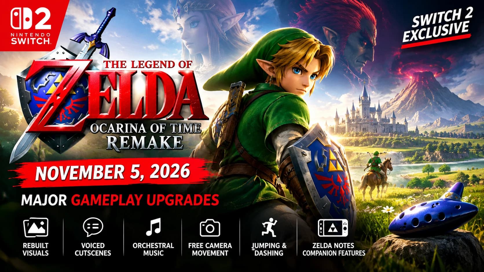 Zelda: Ocarina of Time Remake Gets November 5 Release Date With Major Gameplay Upgrades