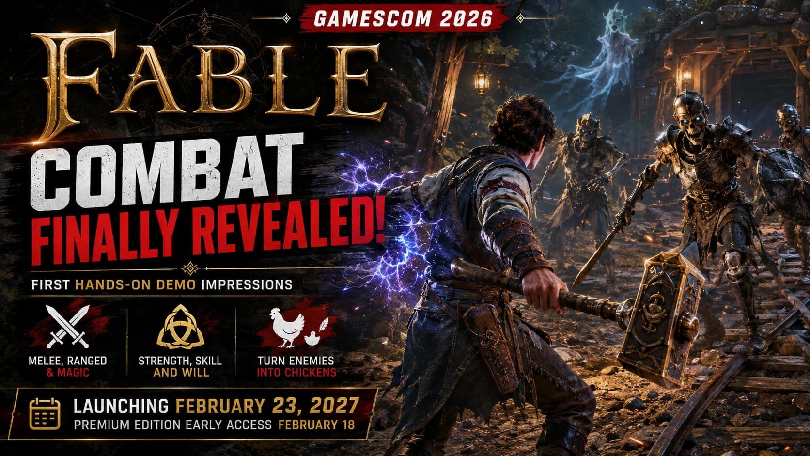 Fable Combat Finally Revealed in First Gamescom 2026 Hands-On