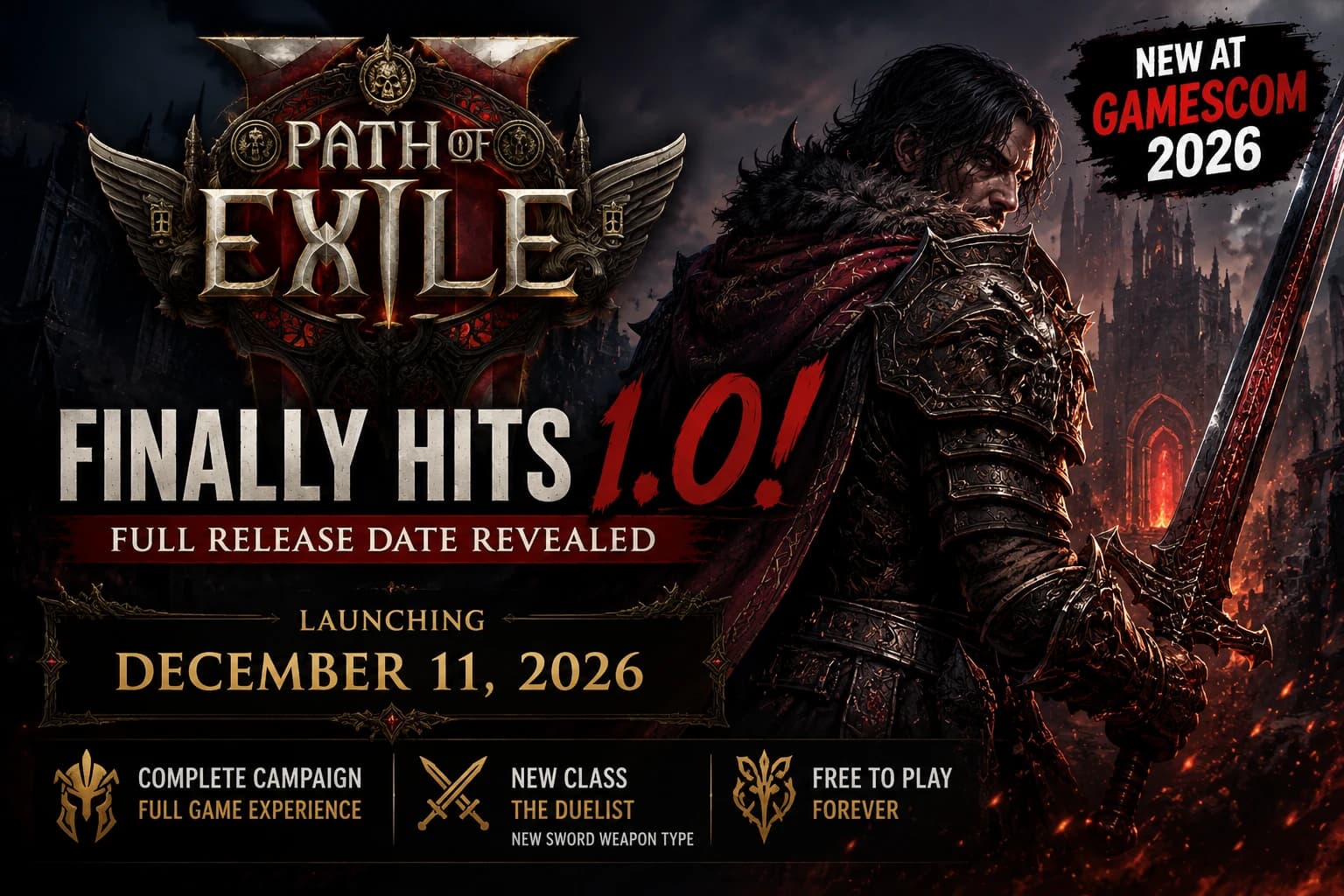 Path of Exile 2 Finally Hits 1.0 — Full Release Date Revealed