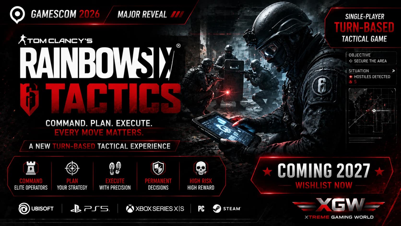 Rainbow Six Tactics Revealed: Turn-Based Single-Player Game Announced