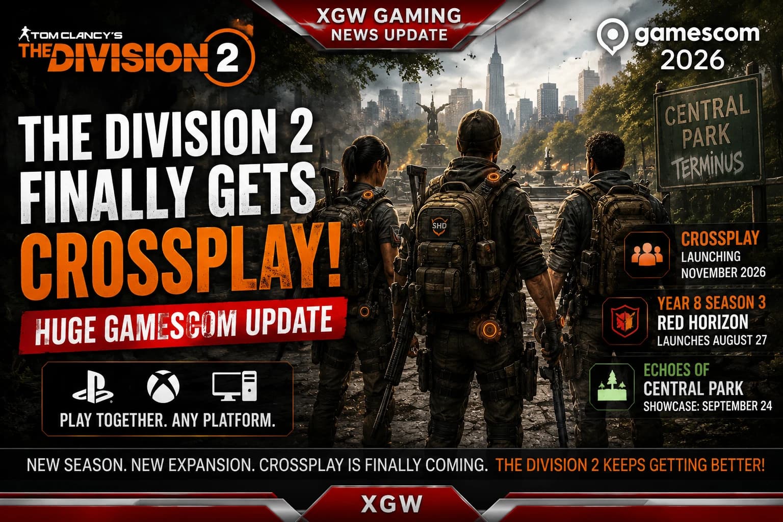 The Division 2 Finally Gets Crossplay — Huge Gamescom Update
