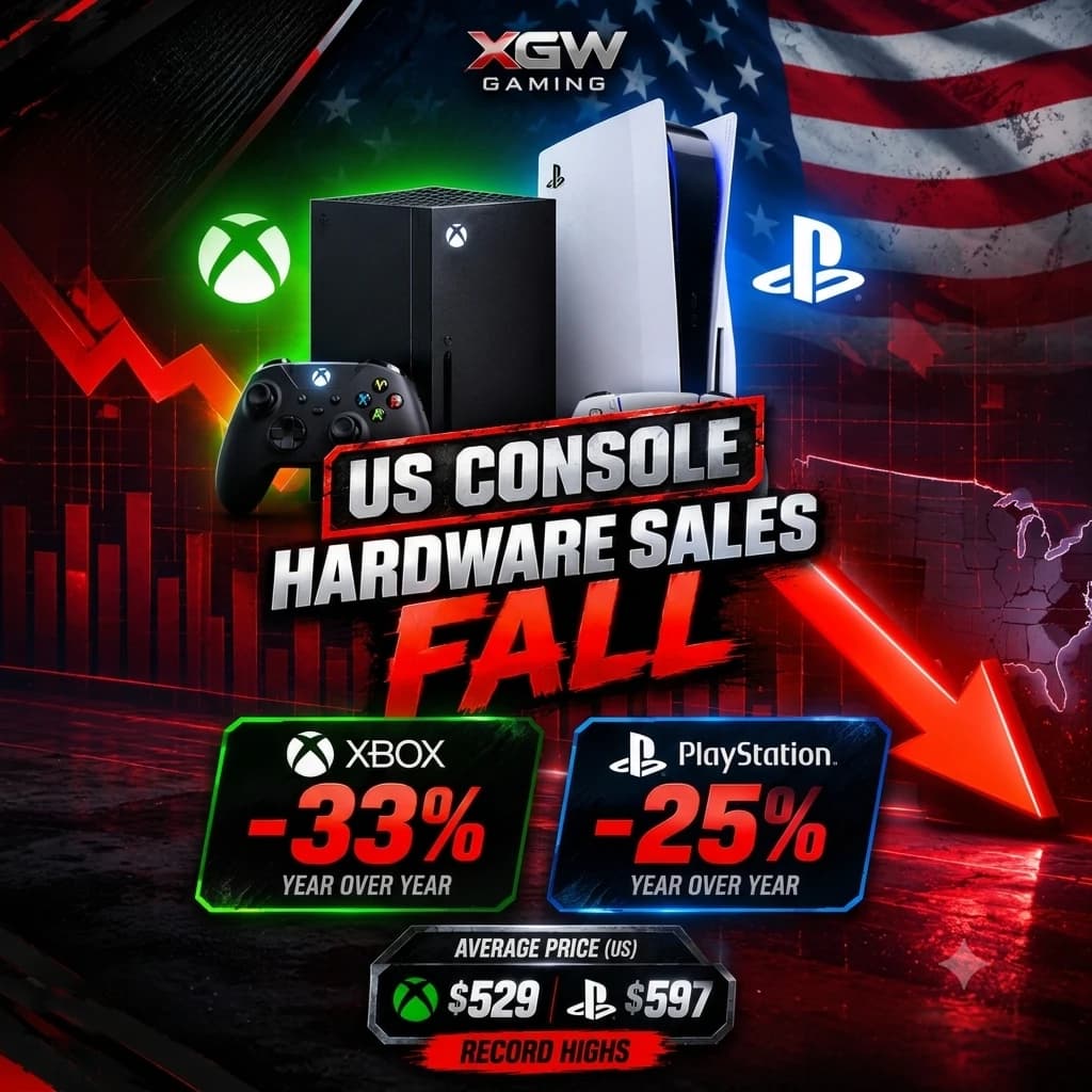 Xbox Sales Hit a Record Low as PlayStation Hardware Sales Fall 25% in the US