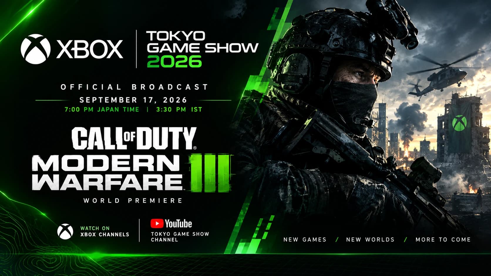 Xbox Confirms Tokyo Game Show 2026 Broadcast With New Gameplay and Modern Warfare 4 Hands-On