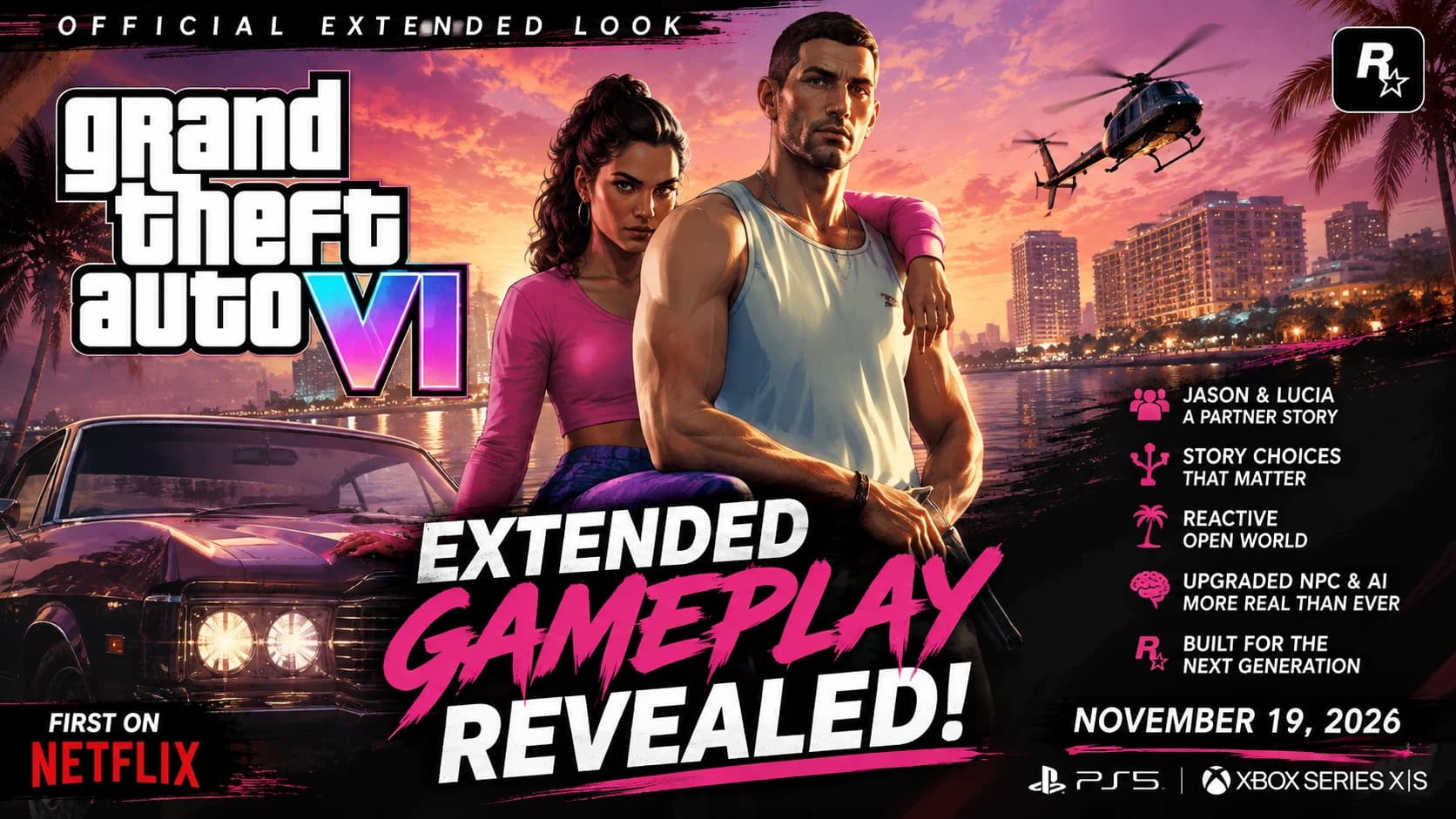 GTA 6 Extended Gameplay Revealed — Rockstar Shows Its Next-Gen Open World
