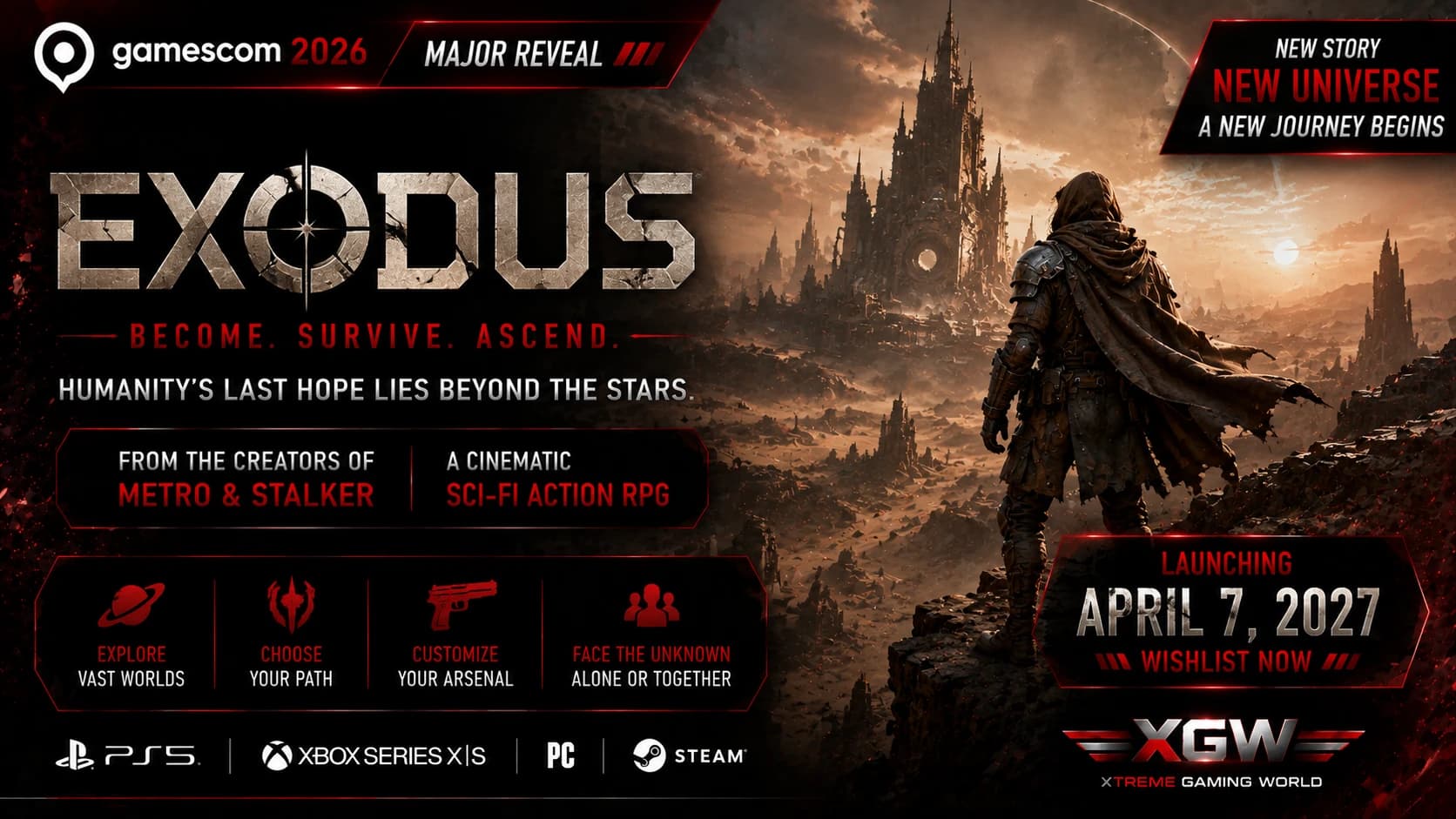 Exodus Gets April 7, 2027 Release Date at Gamescom 2026